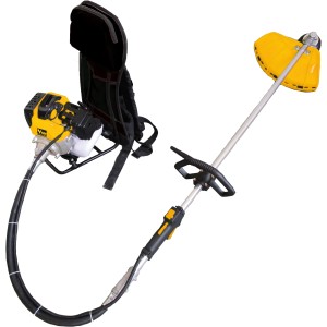 Decespugliatore t.b.t. con telaio di supporto per un lavoro confortevole.