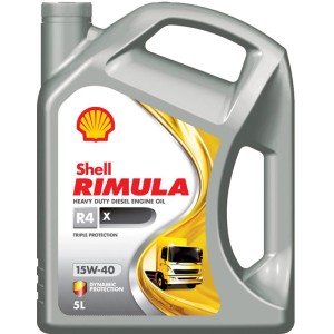 Shell Rimula R4 X 15W-40 olio motore diesel, tanica da 5 litri.