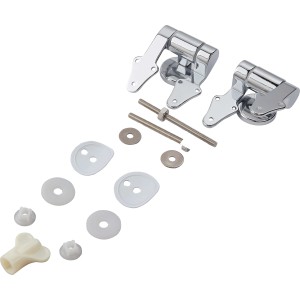 Set di fissaggio baliv per sedili WC, inclusi cerniere, viti e dadi.