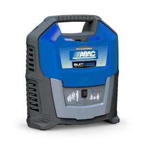 Compressore t.b.t. ABAC blu e grigio, adatto a diverse applicazioni.