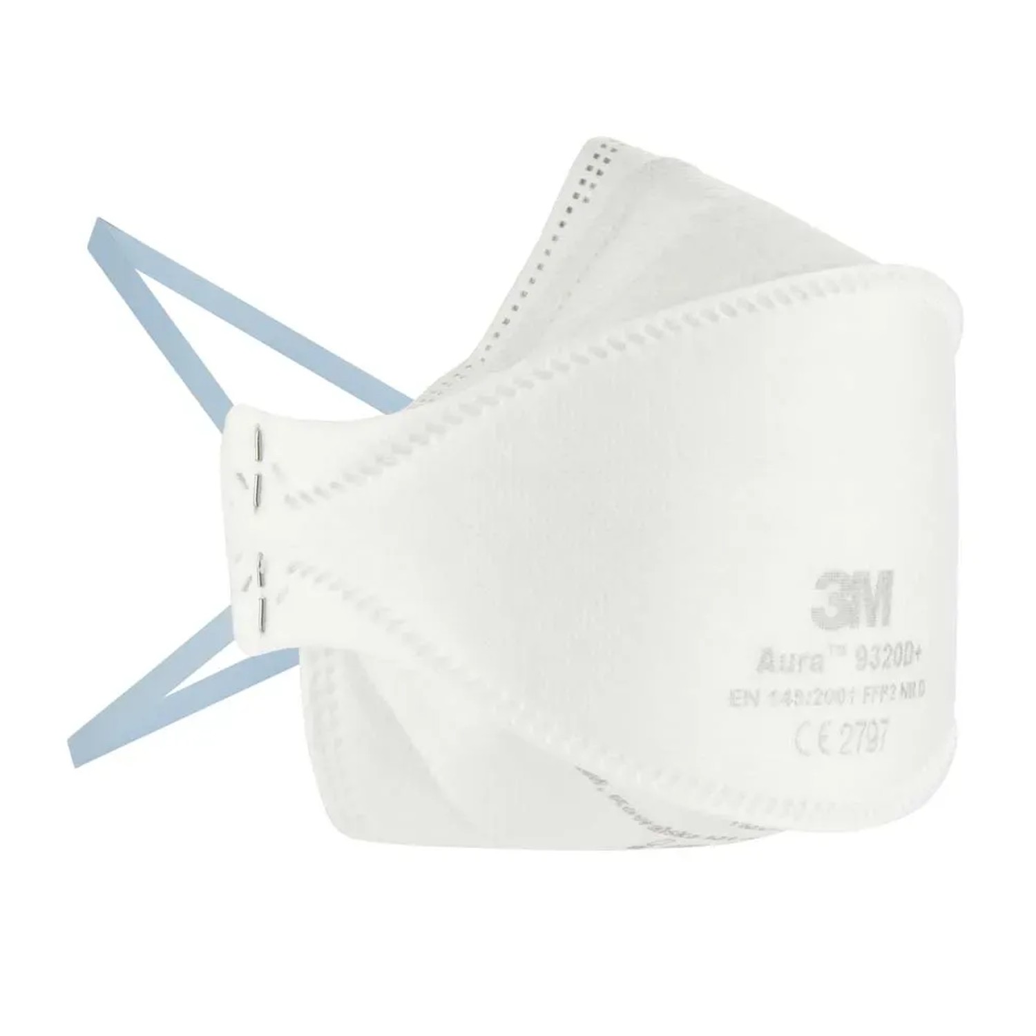 Mascherina per particolato 3M Aura FFP2 9320+, protezione respiratoria confortevole per levigatura, foratura e segatura.