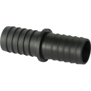 Connettore per tubo flessibile nero per pompe, a coste.
