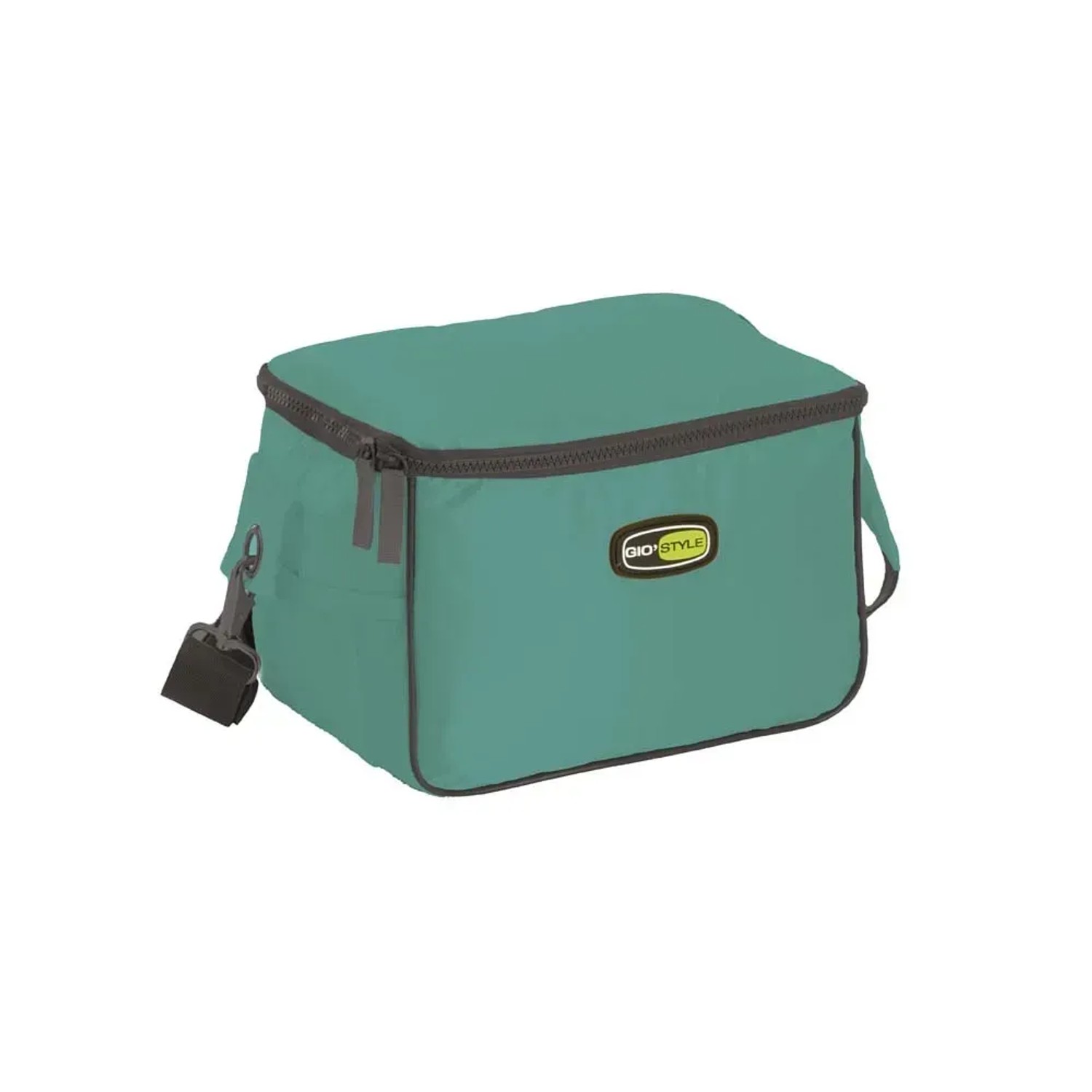 Borsa frigo verde t.b.t. per campeggio con tracolla e cerniera.