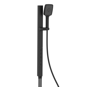 Saliscendi doccia aQuasanit Horizon nero con body jets e doccetta 3 getti