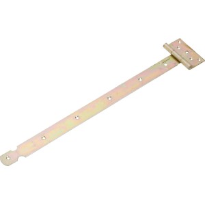 Cerniera a T pesante zincata gialla, 500 mm, per fissaggi di porte e cancelli.