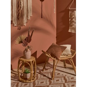 Tappeto da esterno Desert Flower, 180x120 cm, con motivo a rombi rosa e beige.