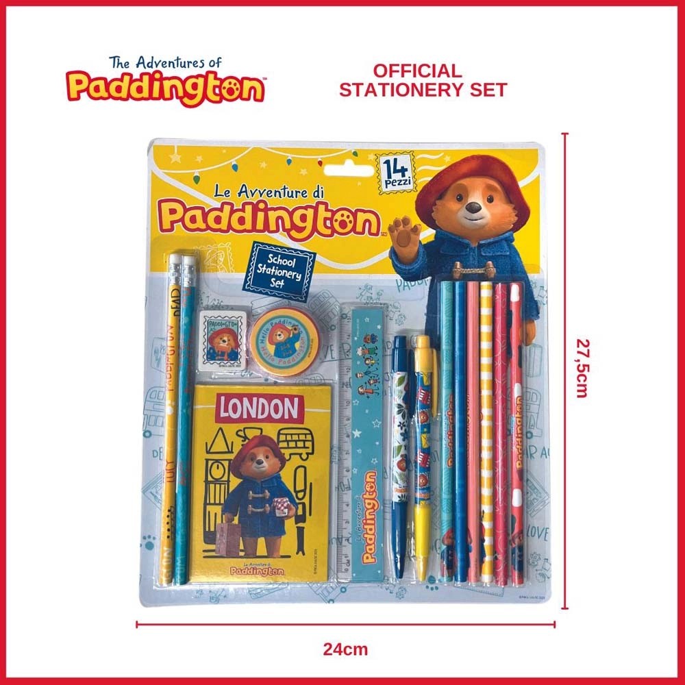 Set Scuola Ufficiale Le Avventure Di Paddington - 14 Pezzi Con Matite, Penne, Block Notes E Accessori - Foto 6