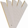 5 lame trapezoidali LUX Comfort 9 mm per cutter, con segmenti pretagliati.