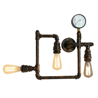 Plafoniera Amarcord 45x10 cm marrone ruggine