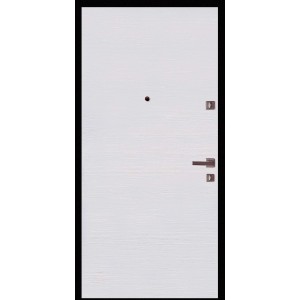 Porta blindata bianca con spioncino e maniglia, categoria: Porte blindate.