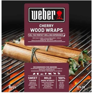 Weber Wood Wraps in legno di ciliegio, 8 pezzi, per un delicato aroma affumicato alla griglia.