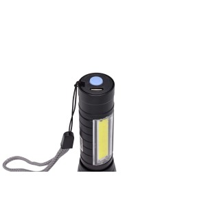 Torcia LED tascabile 20x 90x20 cm nero
