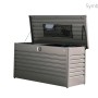 Biohort FreizeitBox 200 grigio quarzo metallizzato, cassapanca universale in metallo aperta con rete. Impermeabile.