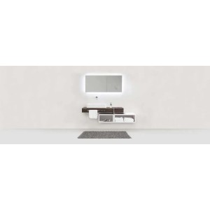 Tappeto da bagno Solivo 50x80 grigio