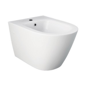 Bidet bianco sospeso.