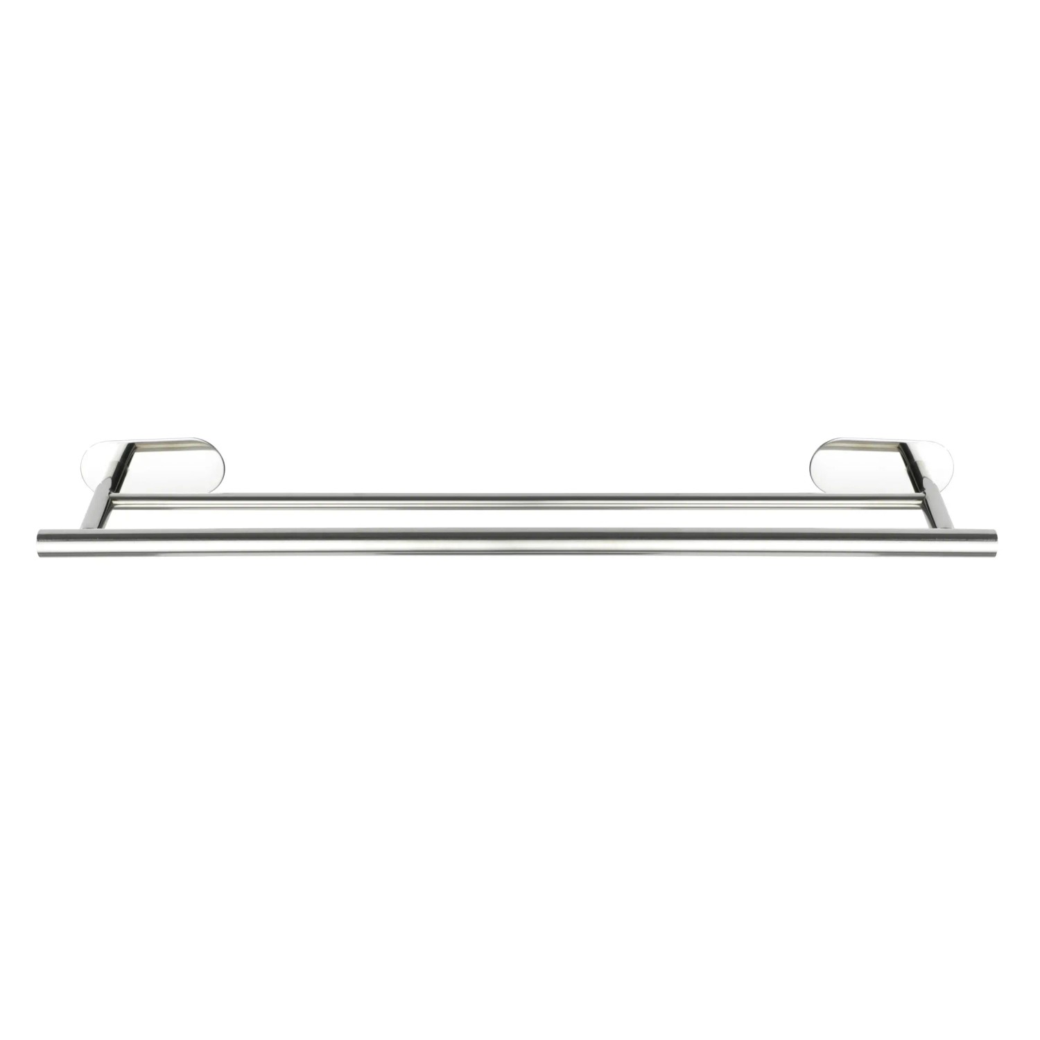 Portasciugamani Doppio Da 40 Cm, Nero Opaco, Montaggio A Parete In Acciaio Inox 2 Barre Mensola Per Bagno Accessori Per Bagno 96611429