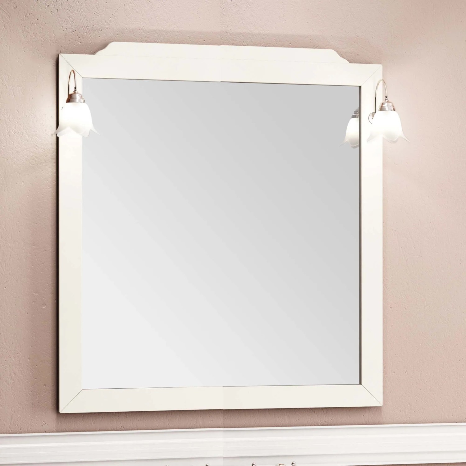 Applique da bagno regolabile con interruttore a levetta, luce a specchio, Art Nouveau, orientabile, bronzo, antiabbagliamento, vetro, 2 lampadine, E14, L:42 cm, lampada da parete a specchio