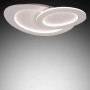 Plafoniere LED moderna t.b.t. con design curvo per montaggio a soffitto.