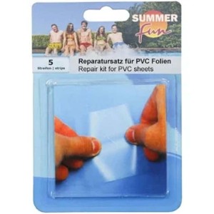 Kit riparazione subacquea per telo in pvc piscina 5 strisce adesive