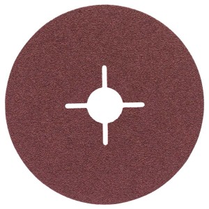 Disco abrasivo per smerigliatrice angolare, marrone, con ritaglio.
