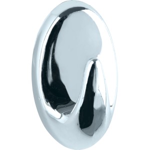 Wenko Liliput gancio, set da 3, cromato, ovale, per montaggio a parete per asciugamani e altro.