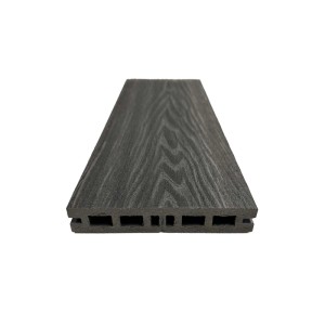 Piastrelle da esterno doga WPC WOOD double face antracite 161x2000 mm