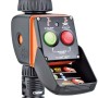 Claber programmatore per irrigazione collegato al rubinetto con pulsanti start/stop.