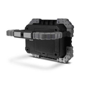 Torce t.b.t. nera con manico grigio e supporto magnetico.