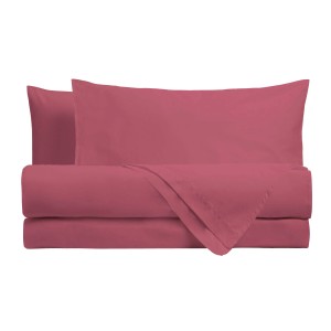 Set di lenzuola t.b.t. rosa, include federa e copripiumino.