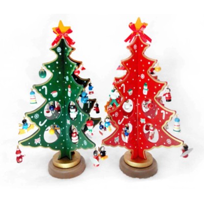 Albero in legno colori assortiti h30 cm