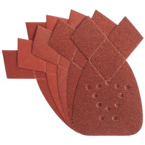 Fogli abrasivi per levigatrice a delta grane assortite 80/180/240 5 pz