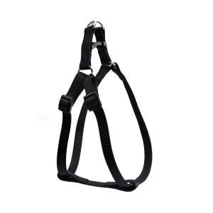 Pettorina per cani t.b.t. nera in nylon, regolabile.