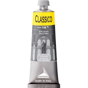 Tubo di colore ad olio Maimeri Classico, tonalità Giallo Primario. Per artisti e hobbisti.