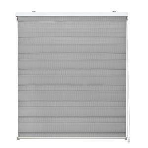Tenda a rullo notte e giorno grigio chiaro 135 x 252 cm