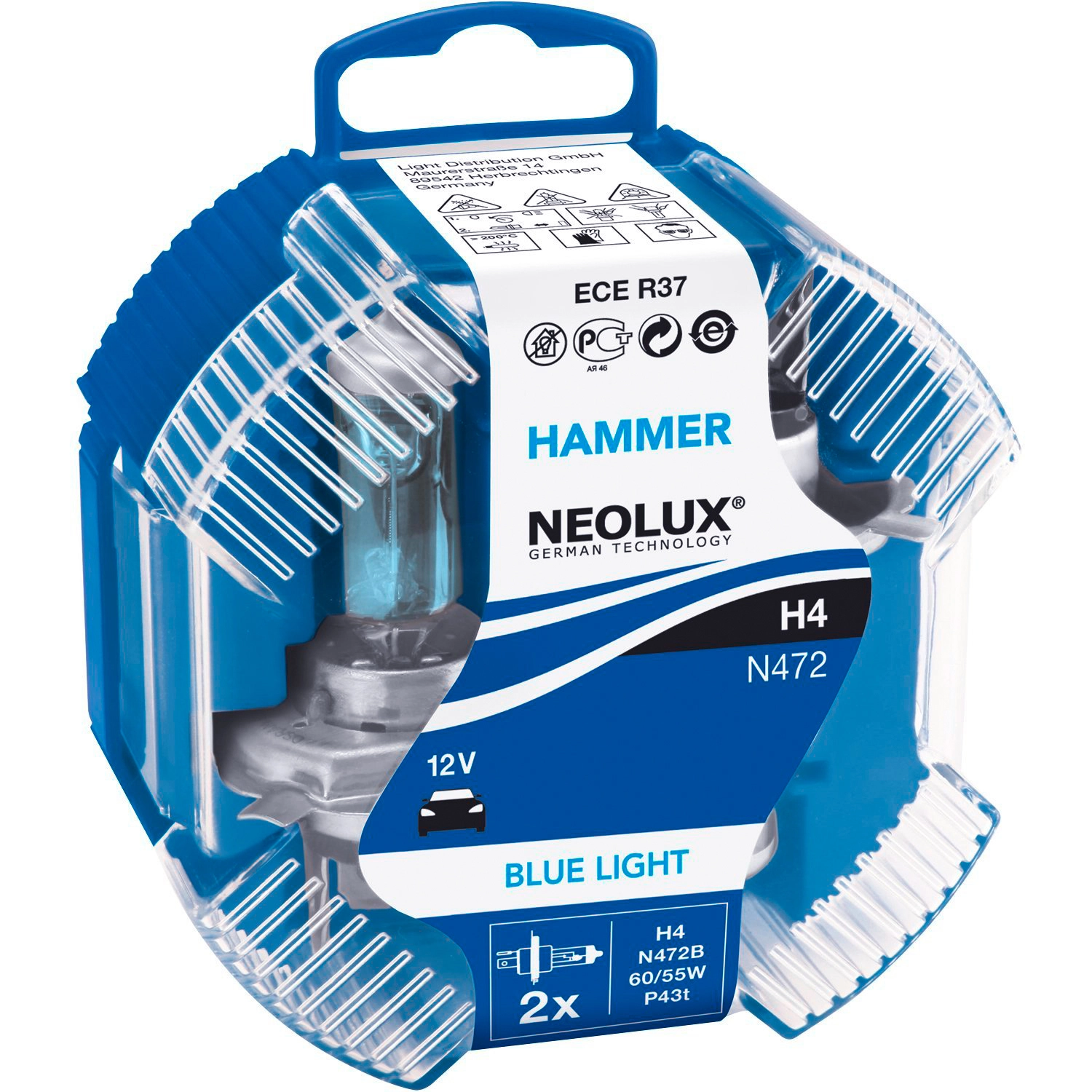 Lampadina per auto NEOLUX Blue Light H4 12 V