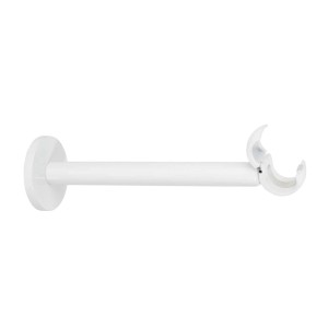 Supporto per bastone per tenda t.b.t. bianco per montaggio a parete.