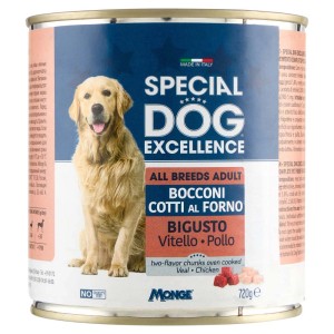 Lattina di cibo umido per cani Special Dog Excellence con vitello e pollo, per tutte le razze.