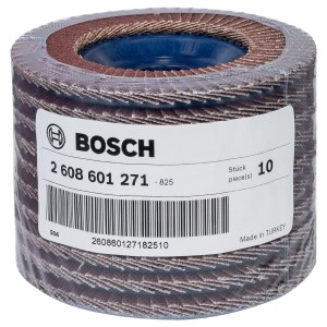 Rotolo di lamelle abrasive Bosch, 10 pezzi, per lavori di levigatura con smerigliatrici angolari.