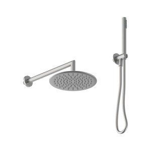 Set soffioni t.b.t. con doccia a pioggia e doccetta in argento.