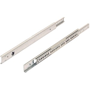 Guide metalliche per cassetti per mobili, vista dettagliata.