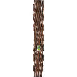 Recinzione flessibile in salice t.b.t. come supporto naturale per piante rampicanti e bordura.