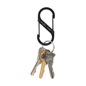 Moschettone t.b.t. nero con portachiavi e chiavi.