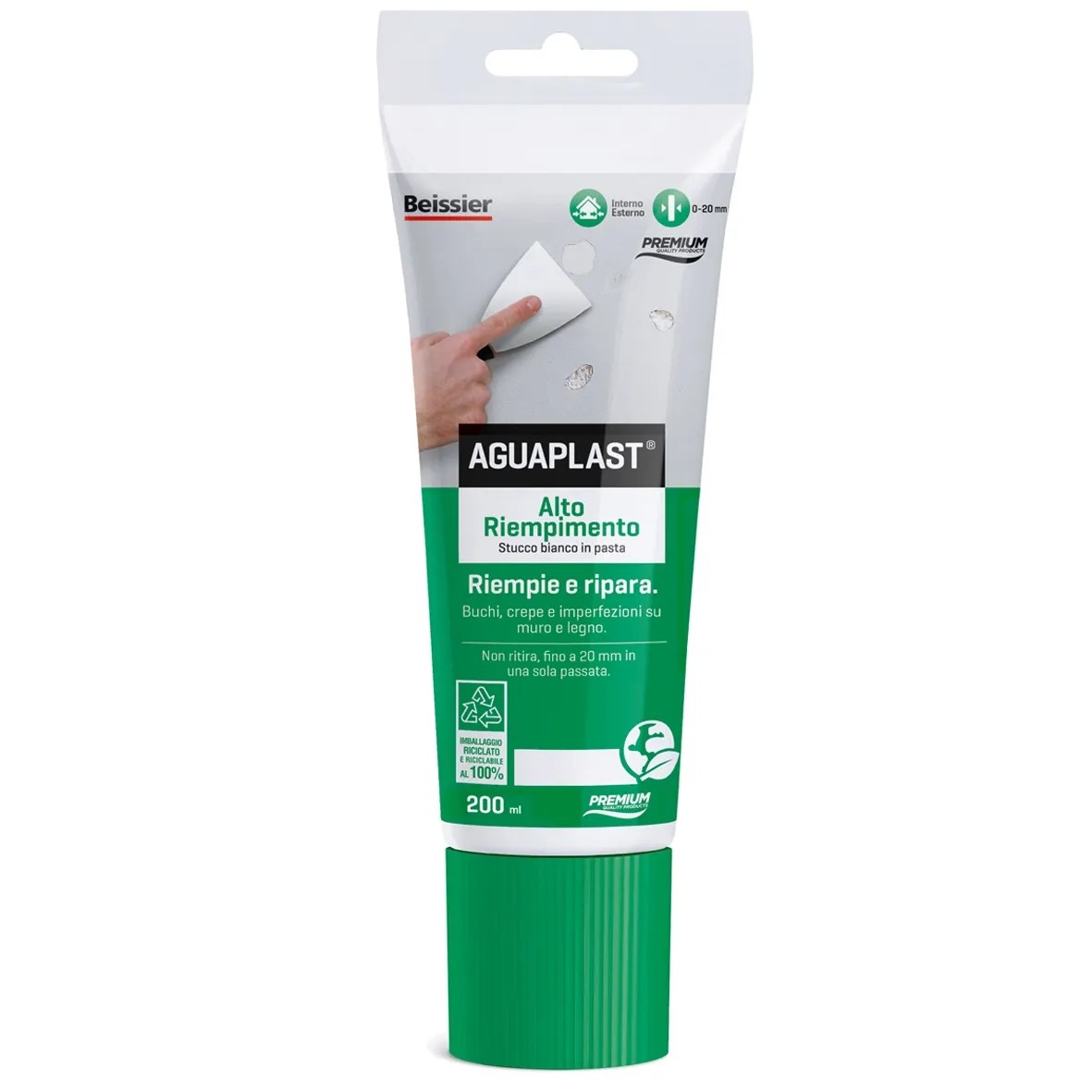 Aguaplast Rapid Fill Stucco In Pasta 1kg | Riparazione Muri Effetto Intonaco | Essicazione Rapida - Grigio