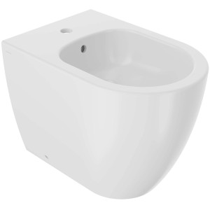 Bidet bianco sospeso. Design moderno per il bagno.