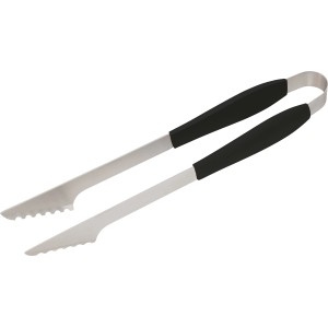 Pinze per barbecue con manici neri per utensili e accessori.