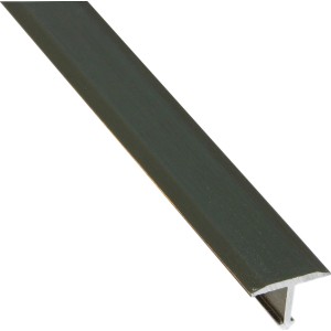 Profilo a T in alluminio titanio spazzolato, 9mm. Listello di transizione per pavimenti.