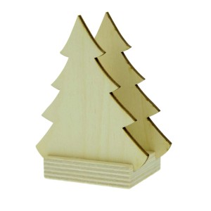 Alberelli di legno per lavoretti, accessori decorativi per artisti.
