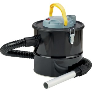 Aspiratutto t.b.t., contenitore nero con maniglia gialla e accessori.