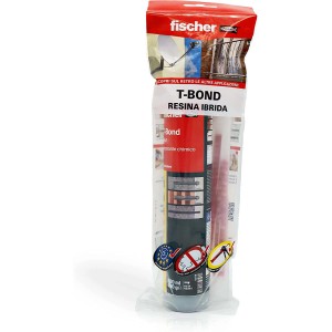Cartuccia adesiva in resina ibrida Fischer T-Bond in sacchetto trasparente.