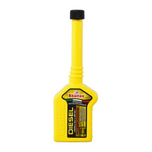 Flacone giallo di additivo diesel t.b.t. per oli e additivi.